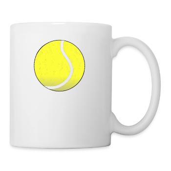 balle de tennis jaune dans le design chic - Mug blanc - blanc - Droite