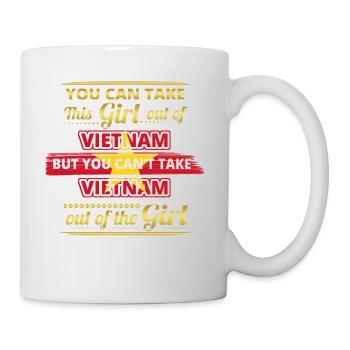 Geschenk aus koenigin 01 liebe herkunft girl VIETN - Tasse - Weiß - Rechts