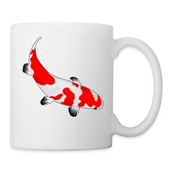 Koi Karpfen Geschenkidee Sonderangebot Geschenk - Tasse - Weiß - Rechts