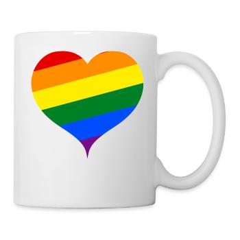 The rainbow heart;) - Mug - white - Right