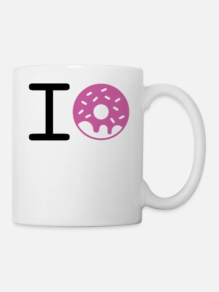 I love Donuts - Mug blanc - blanc