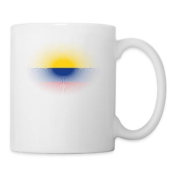 Heimatliebe heimat sonne schein flagge stolz Kolum - Mug - white - Right