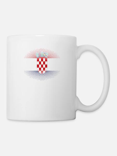 Heimatliebe heimat sonne schein flagge stolz Kroat - Tasse - Weiß