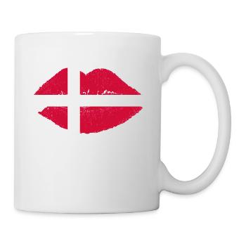 Kiss love kuss lippen queen prinzessin Daenemark p - Tasse - Weiß - Rechts