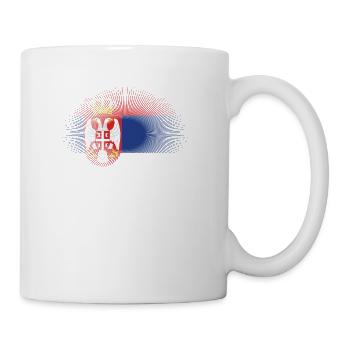 Heimatliebe heimat sonne schein flagge stolz Serbi - Mug - white - Right