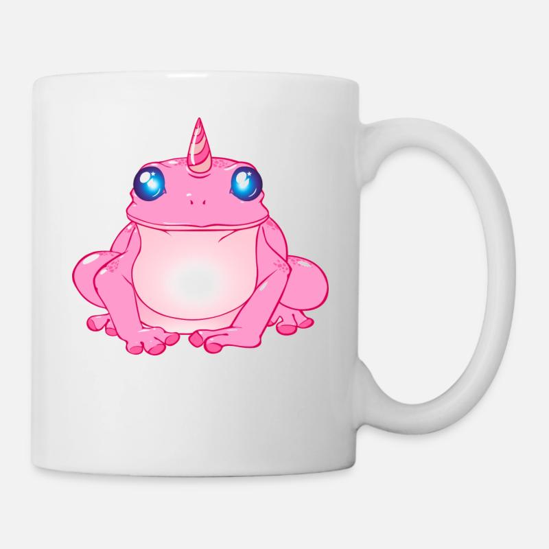 grenouille licorne crapaud rose - Mug blanc - blanc
