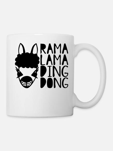 rama lama ding dong - Tasse - Weiß