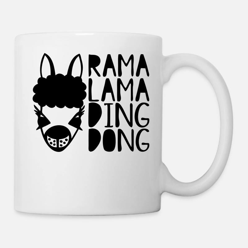 rama lama ding dong - Tasse - Weiß