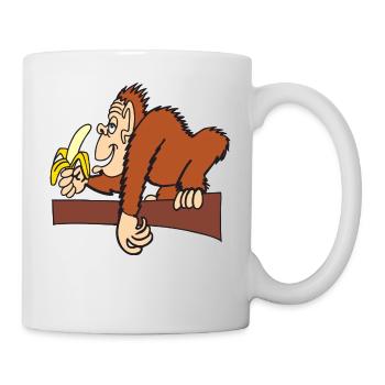 AFFE MIT BANANE! - Tasse - Weiß - Rechts
