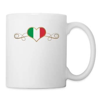 Gold Love Pays Racines Italie - Mug blanc - blanc - Droite