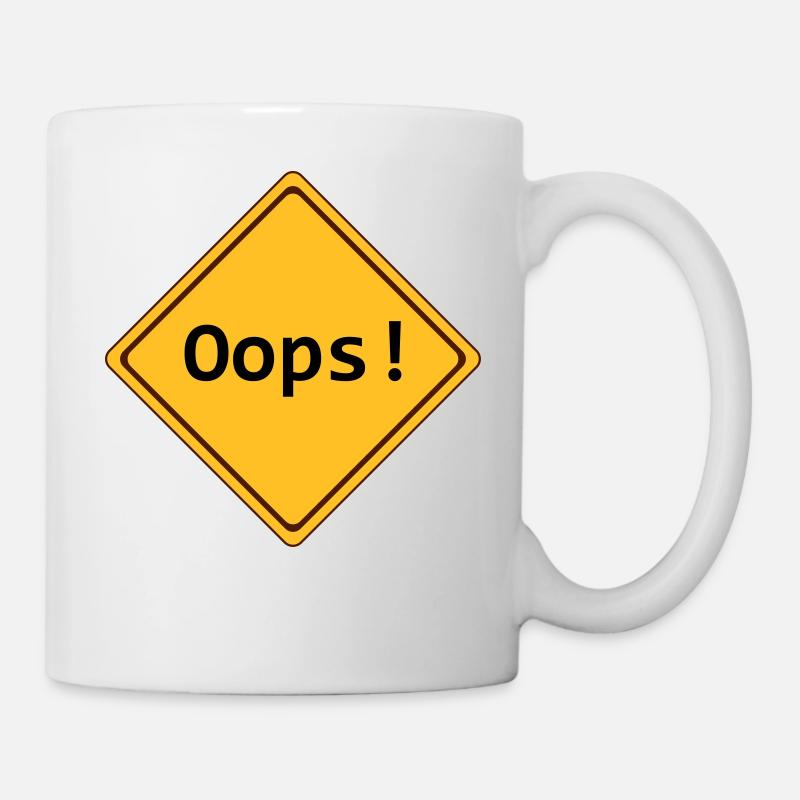 error, oops !, customizable - Mug - white