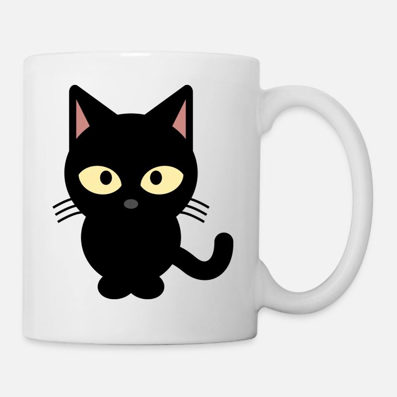 chat noir - Mug blanc - blanc