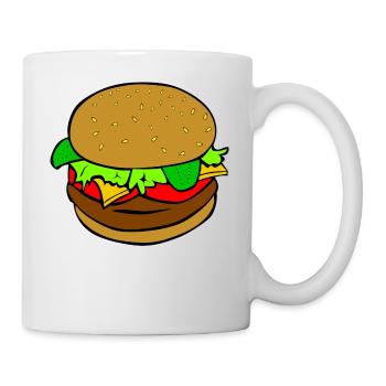 Burger Hamburger Fast Food Food Gift Idea - Mug - white - Right