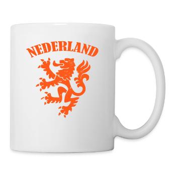 lion T-shirt nederland - cadeau football wm - Mug blanc - blanc - Droite