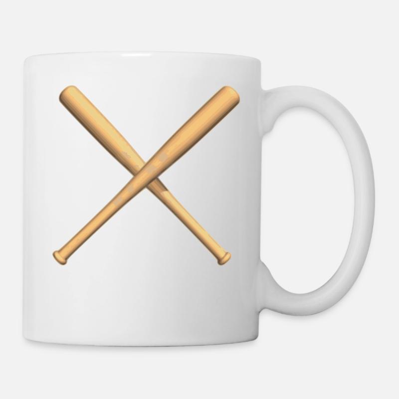 batte de baseball - Mug blanc - blanc
