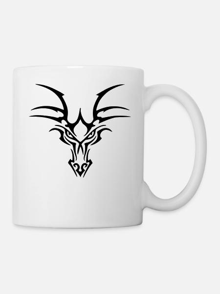 dragon head - Mug - white