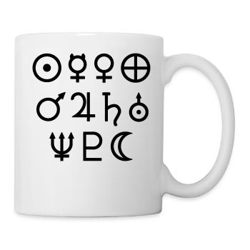 Astronomie planétaire icônes idée caractères cadeaux - Mug blanc - blanc - Droite