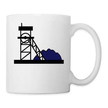 Kohle Bergwerk Mine Geschenkidee Arbeit Hobby - Tasse - Weiß - Rechts