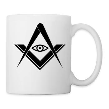 Masonic symbol tattoo gift - Mug - white - Right