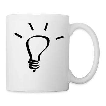 Ampoule idée cadeau - Mug blanc - blanc - Droite