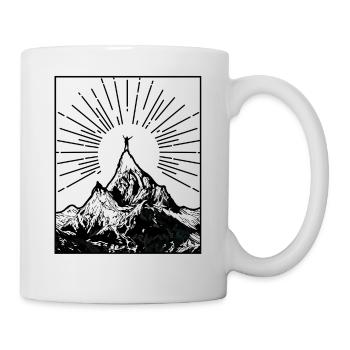 HIKING Wandern berg Geschenk - Tasse - Weiß - Rechts