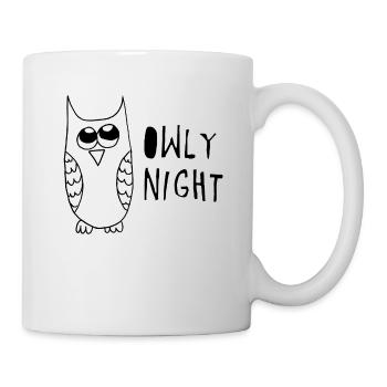 Owl good night - Mug - white - Right