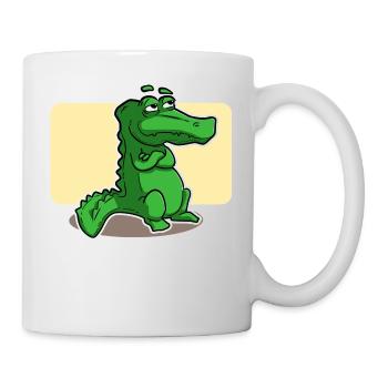 süsses Krokodil - Tasse - Weiß - Rechts