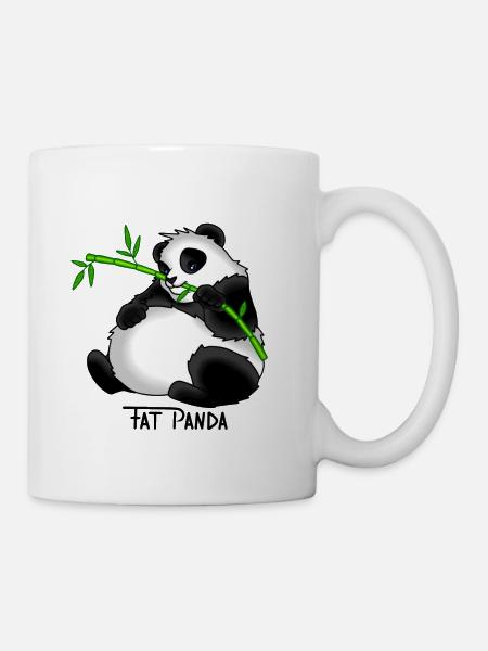 Fat Panda Geschenk Idee - Tasse - Weiß
