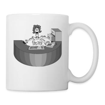 Rezeption Frau Multitasking Idee Geschenk Arbeit - Mug blanc - blanc - Droite