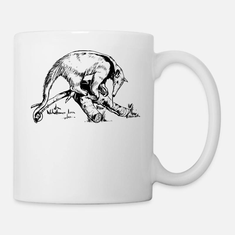 Ameisenbär - Tasse - Weiß