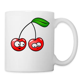 les cerises - Mug blanc - blanc - Droite