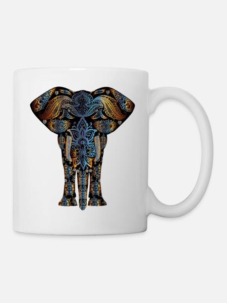 éléphant - Mug blanc - blanc