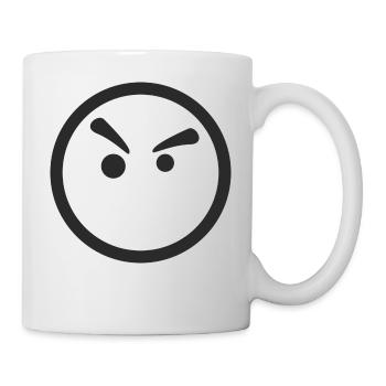 Smiley wütend - Tasse - Weiß - Rechts