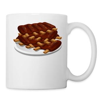 spare ribs meat pork food - Mug - white - Right