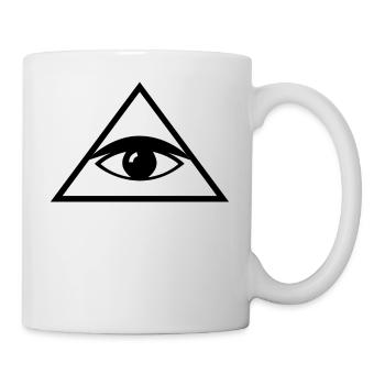 Illuminati Auge Geschenk Idee - Tasse - Weiß - Rechts