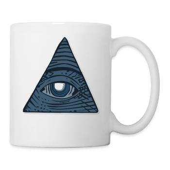 Illuminati Alles sehendes Auge Geschenk Idee - Tasse - Weiß - Rechts
