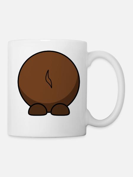 Gnu von hinten. Geschenkidee - Tasse - Weiß