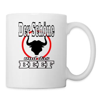 Der Schoene und das Beef - Tasse - Weiß - Rechts