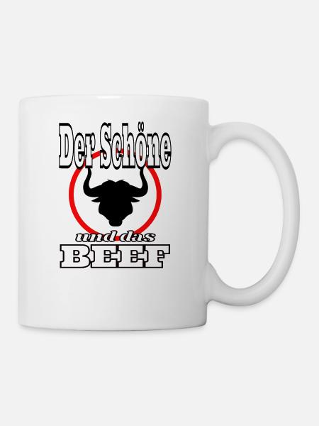 Der Schoene und das Beef - Tasse - Weiß