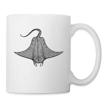 Rochen - Tasse - Weiß - Rechts