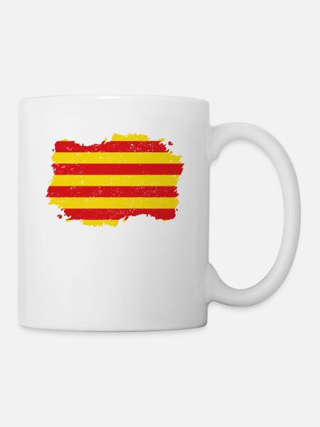 Roots pays drapeau Estelada katalani - Mug blanc - blanc