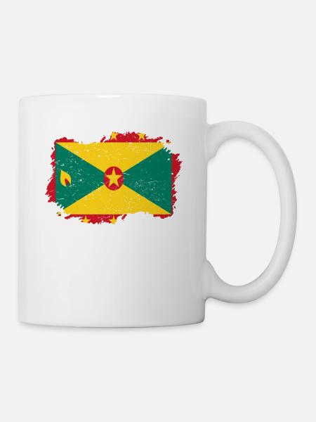 Roots Wurzeln Flagge heimat Land Grenada png - Tasse - Weiß