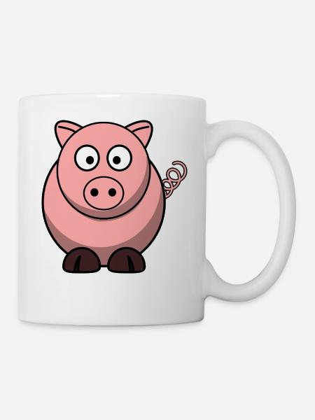 Schweinchen - Tasse - Weiß
