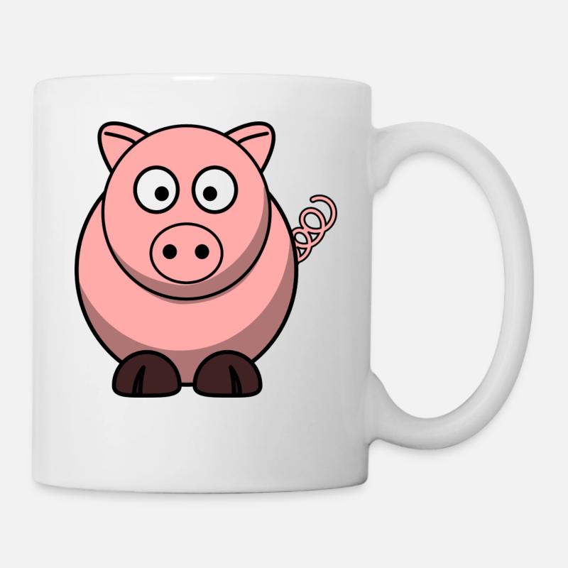 Schweinchen - Tasse - Weiß
