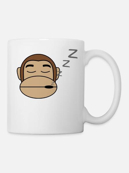Sleepy Monkey - Mug - white