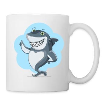 lustiger Haifisch - Tasse - Weiß - Rechts