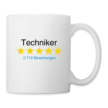 Techniker mit Bewertung - Tasse - Weiß - Rechts
