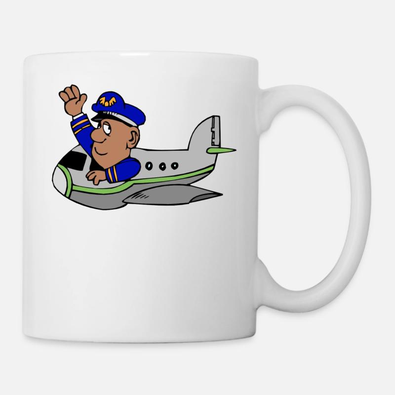 Avion avec pilote - Mug blanc - blanc