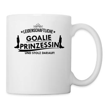 Leidenschaftliche Prinzessin Goalie - Tasse - Weiß - Rechts