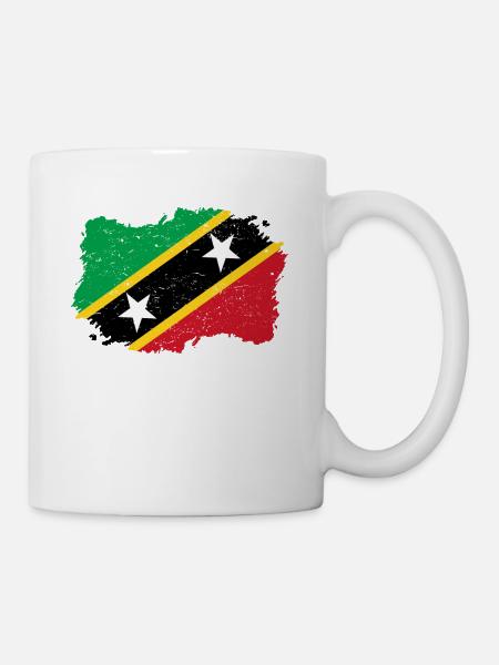 Roots Wurzeln Flagge heimat Land St Kitts und Nev - Tasse - Weiß